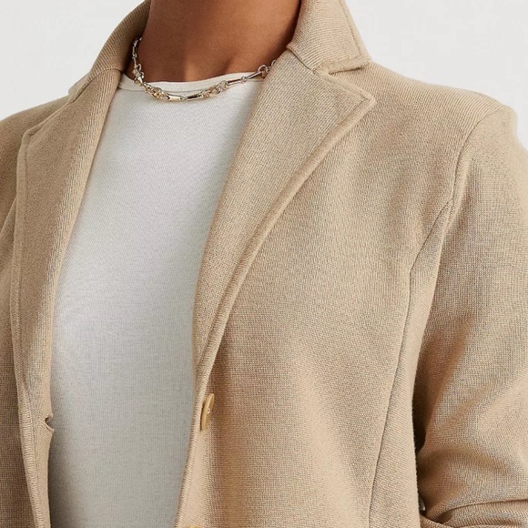 LAUREN RALPH LAUREN Sweater Knit Cotton Blend Blazer CURRENT FALL Collection, M - Picture 15 of 16